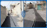 ادامه روند پروژه ترمیم و مرمت نوارهای حفاری سطح شهر بندرعباس(محله آبت الله غفاری، کوچه های غفار) 