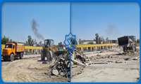 عملیات خاکبرداری پروژه احداث پارک ارمغان مالیات توسط ماشین آلات اداره امانی سازمان عمران